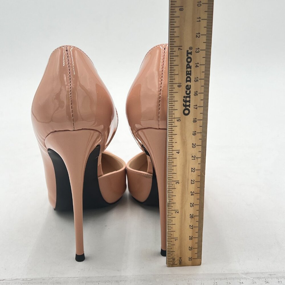 Nude Patent Leather Heels - Picture 4 of 7